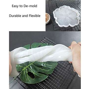 Resin Coaster Molds Kit for Creative DIY Projects