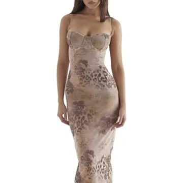 SOLILOQUY Chic Vintage Satin Maxi Dress for Women