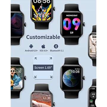 Smart Watch for Men Women Android iPhone, Alexa Built-in Fitness Watch with 1.8" LCD Screen & Blueto...