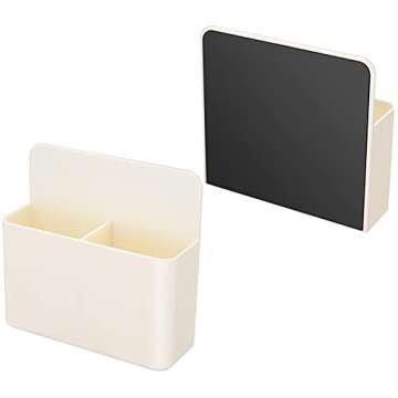 luvtree White Strong Magnetic Marker Holder/Dry Erase Pen Holder - Storage for Dry Erase Marker, Era...