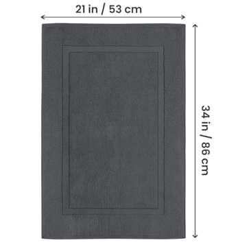 Utopia Towels Cotton Banded Rug, Bath Mats, [Not a Bathroom Rug], 21x34 Inches, 100% Ring Spun Cotto...