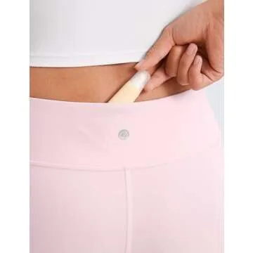 CRZ YOGA Girls Butterluxe Full Length Athletic Leggings - Kids High Waist Lounge Pants Active Dance Running Yoga Tights Strawberry Pink Large