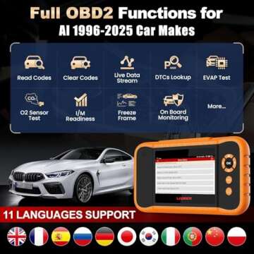 LAUNCH X431 Creader Elite 2.0 FGC OBD2 Scanner,ECU Coding, Bi-Directional Scan Tool for Ford, GM, Chrysler,100+ Reset, Full System Diagnose, FCA AUTOAUTH, AUTOVIN, Lifetime Free Update