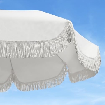 Elegant Seazul 6.5ft Patio Umbrella with Fringe