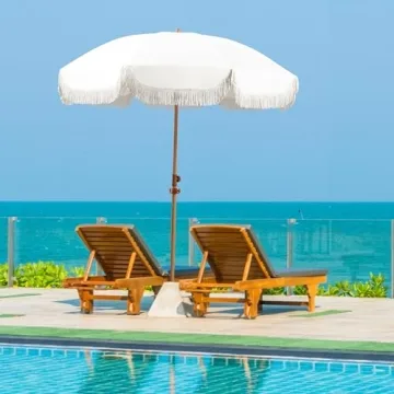 Elegant Seazul 6.5ft Patio Umbrella with Fringe