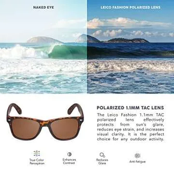 LEICO Kids Retro Polarized Sunglasses with UV Protection