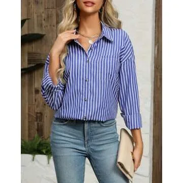 Stylish HOTOUCH Button Down Women's Shirt - Perfect for Work