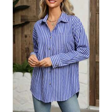 Stylish HOTOUCH Button Down Women's Shirt - Perfect for Work