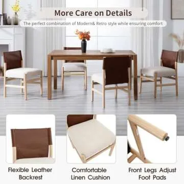 CIMOTA Stylish Boho Dining Chairs Set of 2 for Any Space