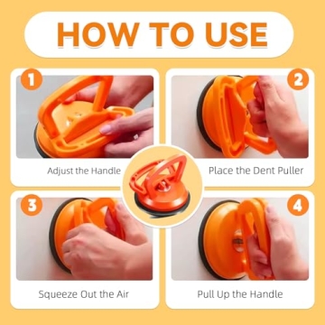 Dent Puller,2026latest Upgraded Model Car Dent Puller,3-Pack Car Handheld Puller,Strong Car Dent Remover,Suction Cup Dent Puller and Paintless Car Dent Repair Kit.Suitable for Car Body Dents(orange).