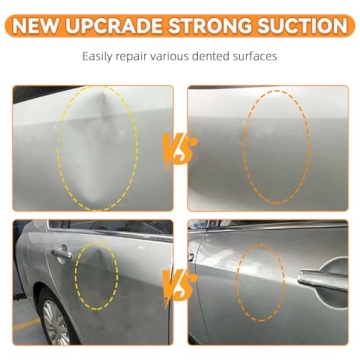 Dent Puller,2026latest Upgraded Model Car Dent Puller,3-Pack Car Handheld Puller,Strong Car Dent Remover,Suction Cup Dent Puller and Paintless Car Dent Repair Kit.Suitable for Car Body Dents(orange).