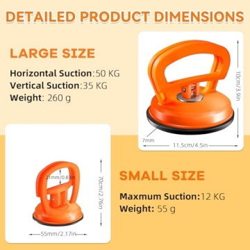 Dent Puller,2026latest Upgraded Model Car Dent Puller,3-Pack Car Handheld Puller,Strong Car Dent Remover,Suction Cup Dent Puller and Paintless Car Dent Repair Kit.Suitable for Car Body Dents(orange).