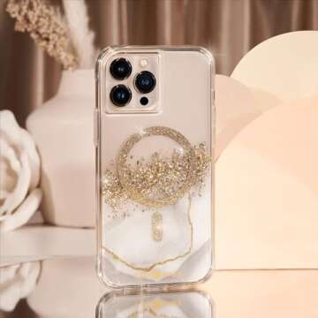 Case-Mate iPhone 14 Pro Max Case - Karat Marble [10ft Drop Protection] [Compatible with MagSafe] Mag...