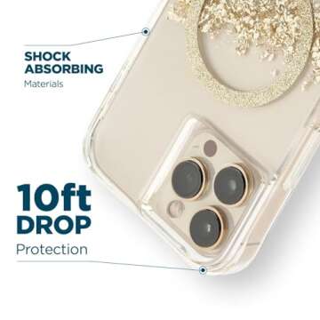 Case-Mate iPhone 14 Pro Max Case - Karat Marble [10ft Drop Protection] [Compatible with MagSafe] Magnetic Cover with Cute Bling Sparkle for iPhone 14 Pro Max 6.7", Anti-Scratch, Shock Absorbent, Slim