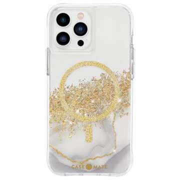 Case-Mate iPhone 14 Pro Max Case - Karat Marble [10ft Drop Protection] [Compatible with MagSafe] Magnetic Cover with Cute Bling Sparkle for iPhone 14 Pro Max 6.7", Anti-Scratch, Shock Absorbent, Slim