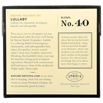 STEVEN SMITH TEAMAKER Smith Teamaker Organic Lullaby Blend No. 40 (Caffeine-free Organic Wellness Te...