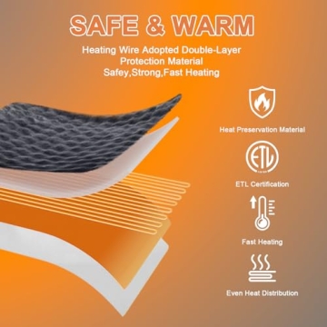 Easthome Heated Electric Blanket - Cozy 50"x60" Throw