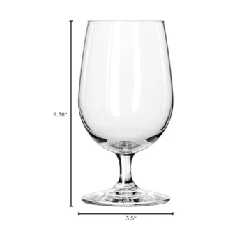 Libbey 16 oz Goblet Glass Set of 6, Durable & Chic