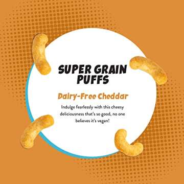 Ka-Pop! Popped Puffs - Vegan Cheddar | Gluten, Corn and Dairy Free - Kosher Sorghum Paleo Non-GMO Vegan Whole Grain Snacks - As Seen on Shark Tank (1 oz, 24 Pack)