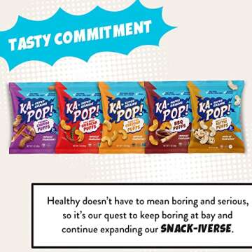 Ka-Pop! Popped Puffs - Vegan Cheddar | Gluten, Corn and Dairy Free - Kosher Sorghum Paleo Non-GMO Vegan Whole Grain Snacks - As Seen on Shark Tank (1 oz, 24 Pack)