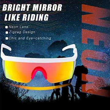 Frienda 3 Pairs Neon Retro Semi Rimless Sunglasses