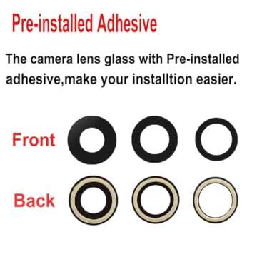LEAFE for iPhone 14 Pro and iPhone 14 Pro Max Camera Lens Replacement,2 Sets OEM Original Camera Glass Lens for iPhone 14 Pro/iPhone 14 Pro Max with Pre-Installed Adhesive+Repair Tools