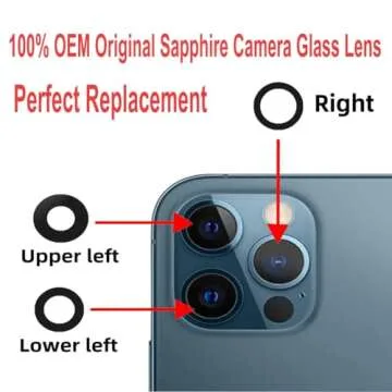 LEAFE for iPhone 14 Pro and iPhone 14 Pro Max Camera Lens Replacement,2 Sets OEM Original Camera Glass Lens for iPhone 14 Pro/iPhone 14 Pro Max with Pre-Installed Adhesive+Repair Tools