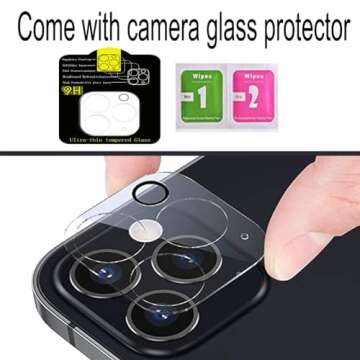 LEAFE for iPhone 14 Pro and iPhone 14 Pro Max Camera Lens Replacement,2 Sets OEM Original Camera Glass Lens for iPhone 14 Pro/iPhone 14 Pro Max with Pre-Installed Adhesive+Repair Tools