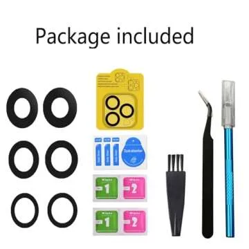 LEAFE for iPhone 14 Pro and iPhone 14 Pro Max Camera Lens Replacement,2 Sets OEM Original Camera Glass Lens for iPhone 14 Pro/iPhone 14 Pro Max with Pre-Installed Adhesive+Repair Tools