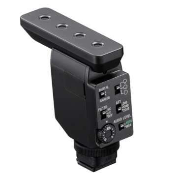 Digital MI Shoe Shotgun Microphone with Beamforming Technology for Three switchable directivities - ECM-B10,Black