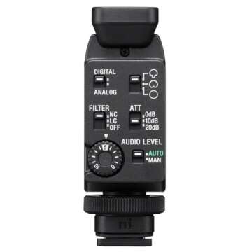 Digital MI Shoe Shotgun Microphone with Beamforming Technology for Three switchable directivities - ECM-B10,Black