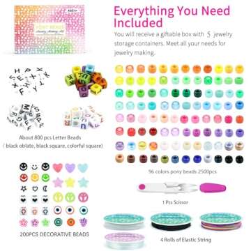 Create with Paodey 5 Boxes Bracelet Kit 3500+ Beads