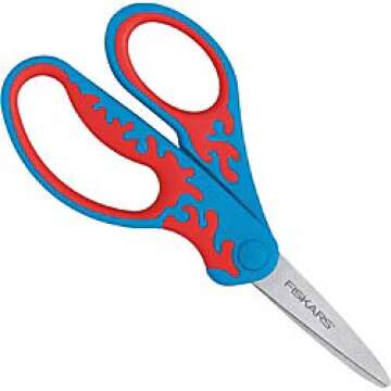 Fiskars Softgrip Left-Handed Pointed-tip Kids Scissors (5") 94337097J - Assorted Color
