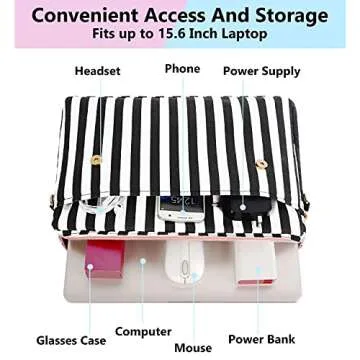 MATEIN Women's Laptop Bag - Stylish 15.6 Inch Briefcase