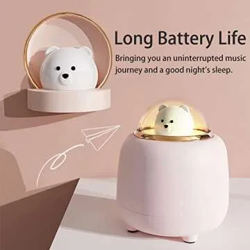 Baolira Night Lights Bluetooth Speaker, Cute Wireless Speaker with Adjustable Dual Night Light for Bedroom, Kawaii Room Decor, Birthday Gifts for Women Teen Girls Cute Stuff