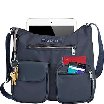 Crossbody Bag for Women Carryall Anti Theft RFID Pockets Nylon Lightweight Shoulder Bag Travel Purse