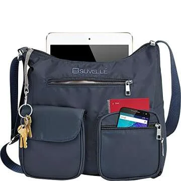 Crossbody Bag for Women Carryall Anti Theft RFID Pockets Nylon Lightweight Shoulder Bag Travel Purse