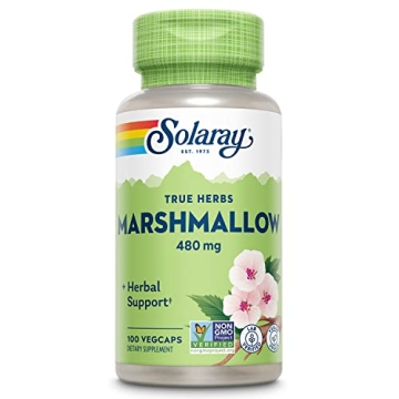 SOLARAY Marshmallow Root Capsules 480 mg - Soothing Herbal Support w/Whole Marshmallow Root - High i...