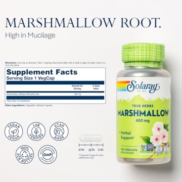 Solaray Marshmallow Root Capsules - Herbal Digestive Support
