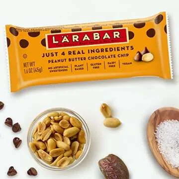 Larabar Peanut Butter Chocolate Chip Bars - Gluten-Free, Nutritious Snack - 16 Count