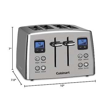 Cuisinart CPT-435C 4-Slice Countdown Metal Toaster - Stainless Steel