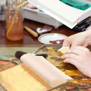 Bememo 100 Sheets Imitation Gold Leaf for Arts & Crafts