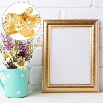 Bememo 100 Sheets Imitation Gold Leaf for Arts & Crafts