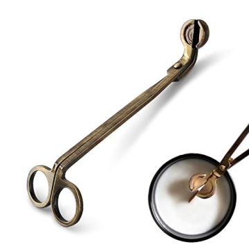 Vifoulal Candle Wick Trimmer - Elegant Brass Finish Tool