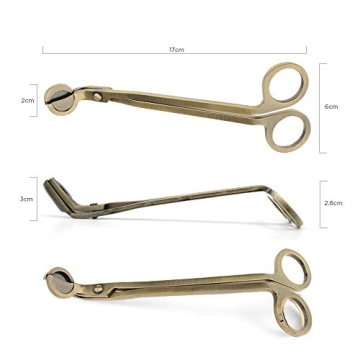 Vifoulal Candle Wick Trimmer - Elegant Brass Finish Tool