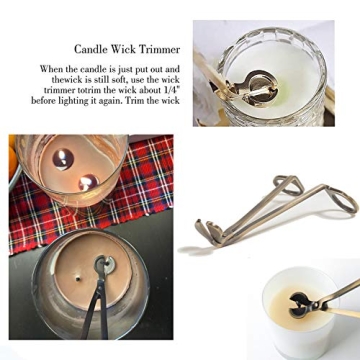 Vifoulal Candle Wick Trimmer - Elegant Brass Finish Tool
