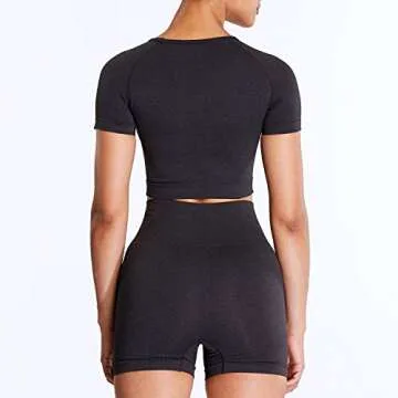 Stylish Aoxjox Yoga Outfit for Women - Seamless Workout Set