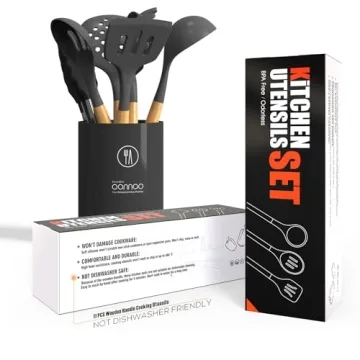 Silicone Cooking Utensils Set for Nonstick Cookware