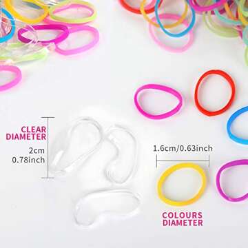 YGDZ 4000pcs Elastic Hair Bands, Clear Hair Elastics Small Mini Girls Rubber Bands Baby Kids Toddler...
