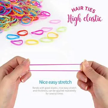 YGDZ 4000pcs Elastic Hair Bands for Kids and Adults